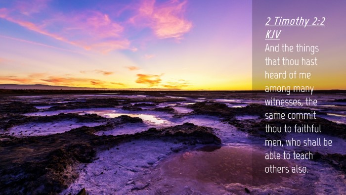 Picture 04 - 2 Timothy 2:2 KJV Desktop Wallpaper - And the things that thou hast heard of me among - Desktop Bible Verse Wallpaper