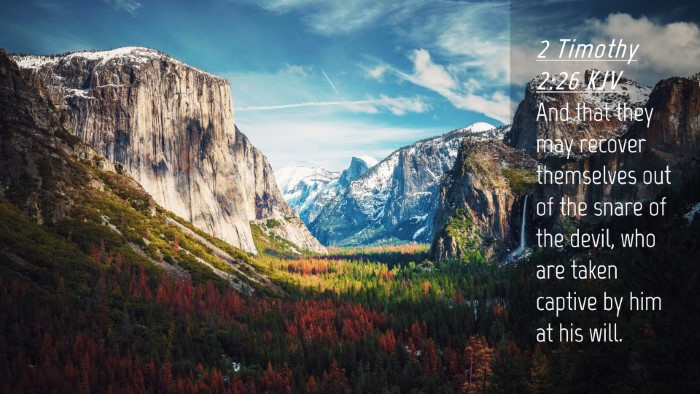Picture 04 - 2 Timothy 2:26 KJV Desktop Wallpaper - And that they may recover themselves out of the - Desktop Bible Verse Wallpaper