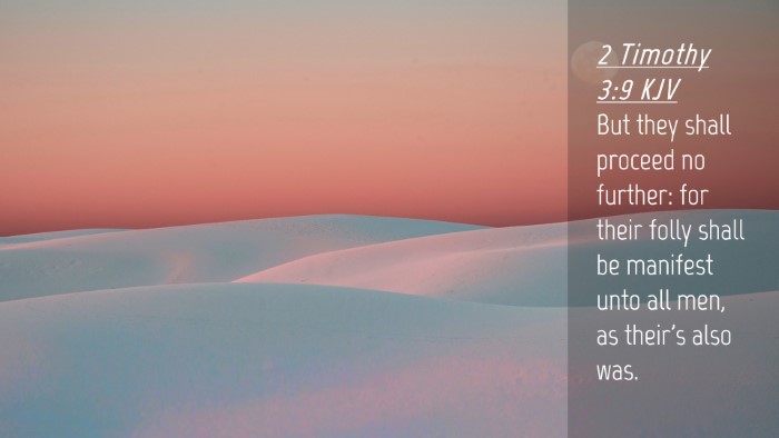 Picture 04 - 2 Timothy 3:9 KJV Desktop Wallpaper - But they shall proceed no further: for their - Desktop Bible Verse Wallpaper