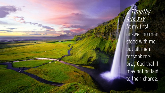 Picture 04 - 2 Timothy 4:16 KJV Desktop Wallpaper - At my first answer no man stood with me, but all - Desktop Bible Verse Wallpaper