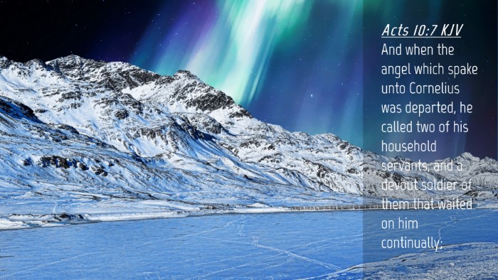 Picture 04 - Acts 10:7 KJV Desktop Wallpaper - And when the angel which spake unto Cornelius was - Desktop Bible Verse Wallpaper