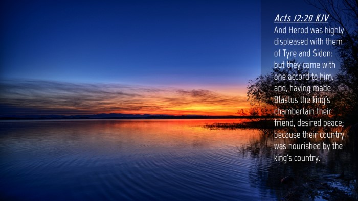 Picture 04 - Acts 12:20 KJV Desktop Wallpaper - And Herod was highly displeased with them of Tyre - Desktop Bible Verse Wallpaper