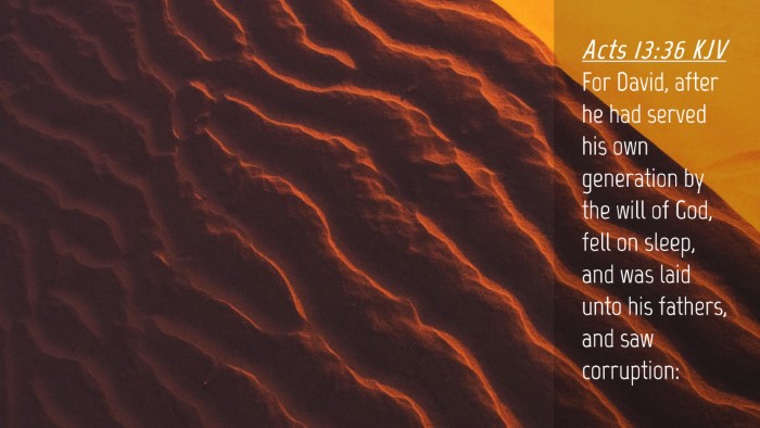 Picture 04 - Acts 13:36 KJV Desktop Wallpaper - For David, after he had served his own generation - Desktop Bible Verse Wallpaper