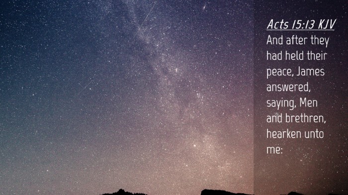 Picture 04 - Acts 15:13 KJV Desktop Wallpaper - And after they had held their peace, James - Desktop Bible Verse Wallpaper