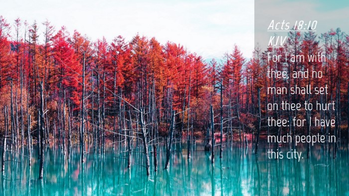 Picture 04 - Acts 18:10 KJV Desktop Wallpaper - For I am with thee, and no man shall set on thee - Desktop Bible Verse Wallpaper