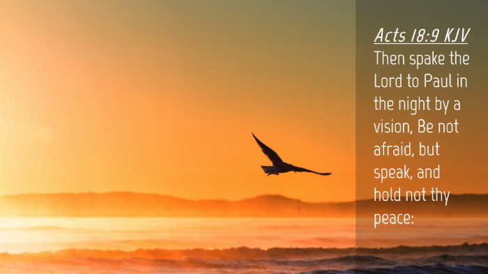 Picture 04 - Acts 18:9 KJV Desktop Wallpaper - Then spake the Lord to Paul in the night by a - Desktop Bible Verse Wallpaper