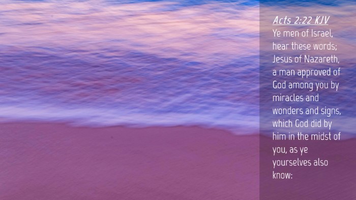 Picture 04 - Acts 2:22 KJV Desktop Wallpaper - Ye men of Israel, hear these words; Jesus of - Desktop Bible Verse Wallpaper