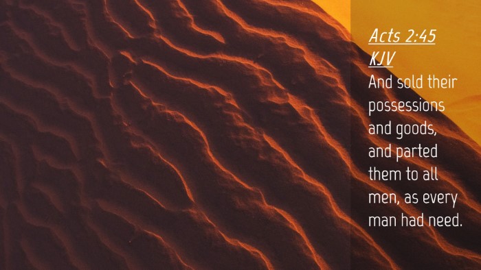 Picture 04 - Acts 2:45 KJV Desktop Wallpaper - And sold their possessions and goods, and parted - Desktop Bible Verse Wallpaper