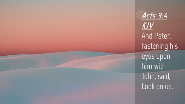 Picture 04 - Acts 3:4 KJV Desktop Wallpaper - And Peter, fastening his eyes upon him with John, - Desktop Bible Verse Wallpaper