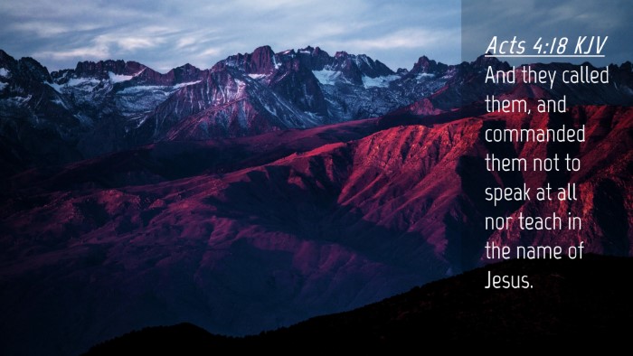 Picture 04 - Acts 4:18 KJV Desktop Wallpaper - And they called them, and commanded them not to - Desktop Bible Verse Wallpaper