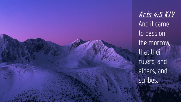 Picture 04 - Acts 4:5 KJV Desktop Wallpaper - And it came to pass on the morrow, that their - Desktop Bible Verse Wallpaper