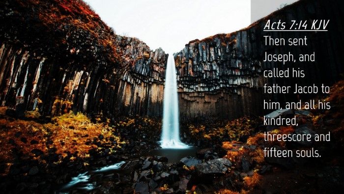 Picture 04 - Acts 7:14 KJV Desktop Wallpaper - Then sent Joseph, and called his father Jacob to - Desktop Bible Verse Wallpaper