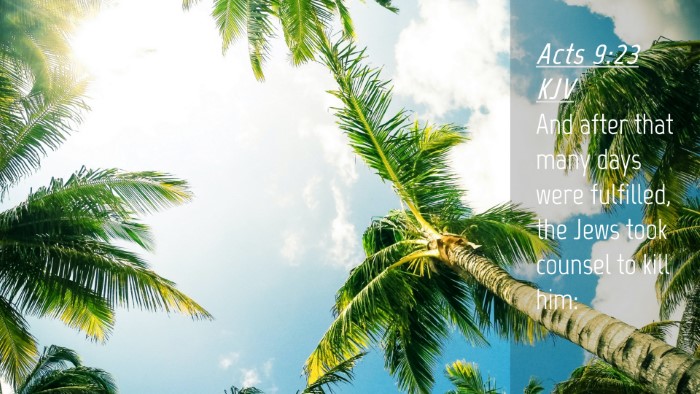 Picture 04 - Acts 9:23 KJV Desktop Wallpaper - And after that many days were fulfilled, the Jews - Desktop Bible Verse Wallpaper