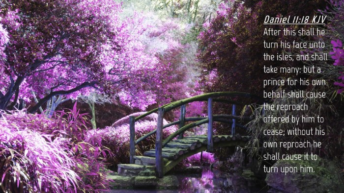 Picture 04 - Daniel 11:18 KJV Desktop Wallpaper - After this shall he turn his face unto the isles, - Desktop Bible Verse Wallpaper