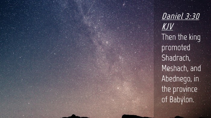 Picture 04 - Daniel 3:30 KJV Desktop Wallpaper - Then the king promoted Shadrach, Meshach, and - Desktop Bible Verse Wallpaper