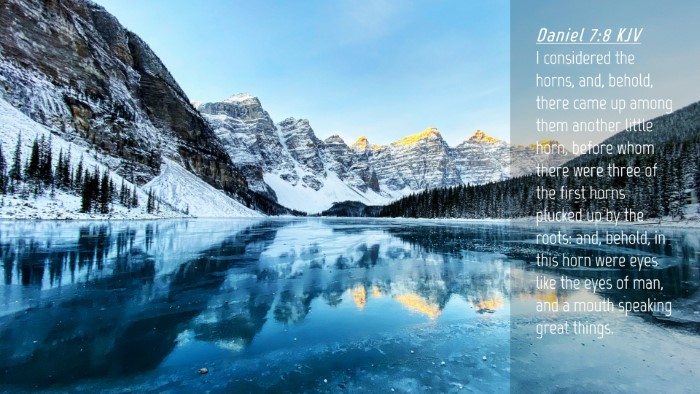 Picture 04 - Daniel 7:8 KJV Desktop Wallpaper - I considered the horns, and, behold, there came - Desktop Bible Verse Wallpaper