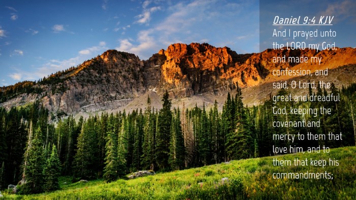 Picture 04 - Daniel 9:4 KJV Desktop Wallpaper - And I prayed unto the LORD my God, and made my - Desktop Bible Verse Wallpaper