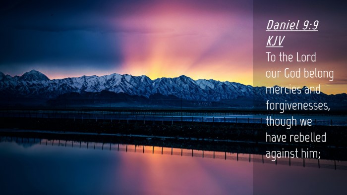 Picture 04 - Daniel 9:9 KJV Desktop Wallpaper - To the Lord our God belong mercies and - Desktop Bible Verse Wallpaper