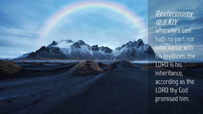 Picture 04 - Deuteronomy 10:9 KJV Desktop Wallpaper - Wherefore Levi hath no part nor inheritance with - Desktop Bible Verse Wallpaper