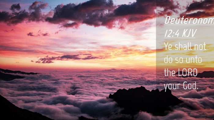 Picture 04 - Deuteronomy 12:4 KJV Desktop Wallpaper - Ye shall not do so unto the LORD your - Desktop Bible Verse Wallpaper