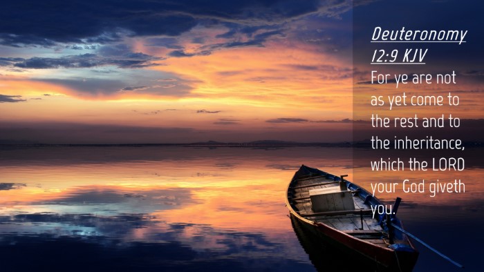 Picture 04 - Deuteronomy 12:9 KJV Desktop Wallpaper - For ye are not as yet come to the rest and to the - Desktop Bible Verse Wallpaper