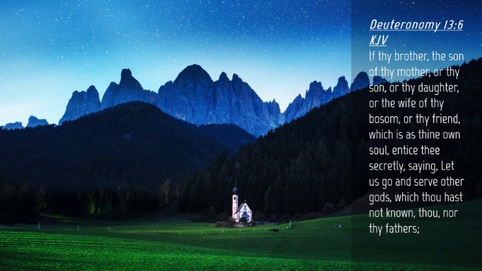 Picture 04 - Deuteronomy 13:6 KJV Desktop Wallpaper - If thy brother, the son of thy mother, or thy - Desktop Bible Verse Wallpaper