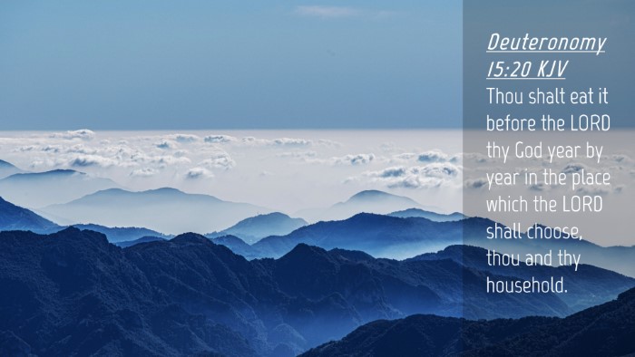 Picture 04 - Deuteronomy 15:20 KJV Desktop Wallpaper - Thou shalt eat it before the LORD thy God year by - Desktop Bible Verse Wallpaper