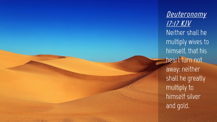 Picture 04 - Deuteronomy 17:17 KJV Desktop Wallpaper - Neither shall he multiply wives to himself, that - Desktop Bible Verse Wallpaper