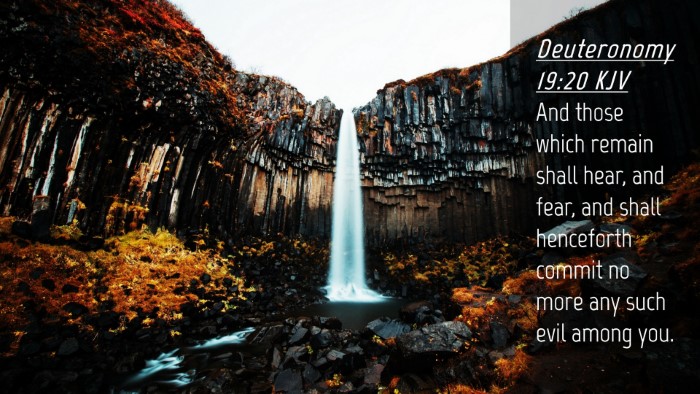 Picture 04 - Deuteronomy 19:20 KJV Desktop Wallpaper - And those which remain shall hear, and fear, and - Desktop Bible Verse Wallpaper