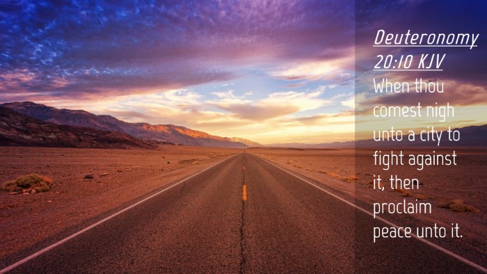 Picture 04 - Deuteronomy 20:10 KJV Desktop Wallpaper - When thou comest nigh unto a city to fight - Desktop Bible Verse Wallpaper