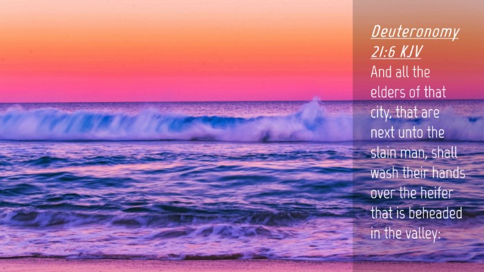 Picture 04 - Deuteronomy 21:6 KJV Desktop Wallpaper - And all the elders of that city, that are next - Desktop Bible Verse Wallpaper