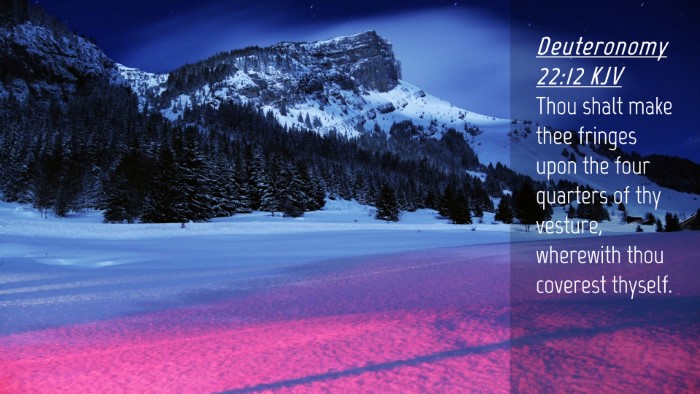 Picture 04 - Deuteronomy 22:12 KJV Desktop Wallpaper - Thou shalt make thee fringes upon the four - Desktop Bible Verse Wallpaper
