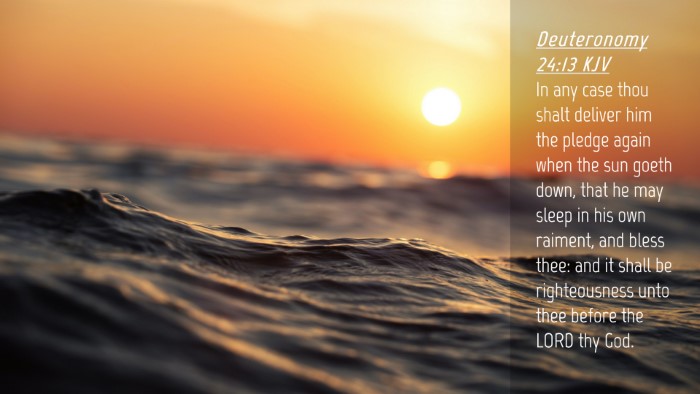 Picture 04 - Deuteronomy 24:13 KJV Desktop Wallpaper - In any case thou shalt deliver him the pledge - Desktop Bible Verse Wallpaper