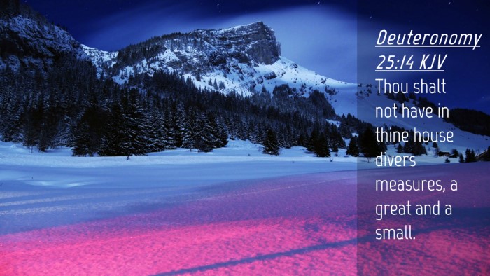 Picture 04 - Deuteronomy 25:14 KJV Desktop Wallpaper - Thou shalt not have in thine house divers - Desktop Bible Verse Wallpaper