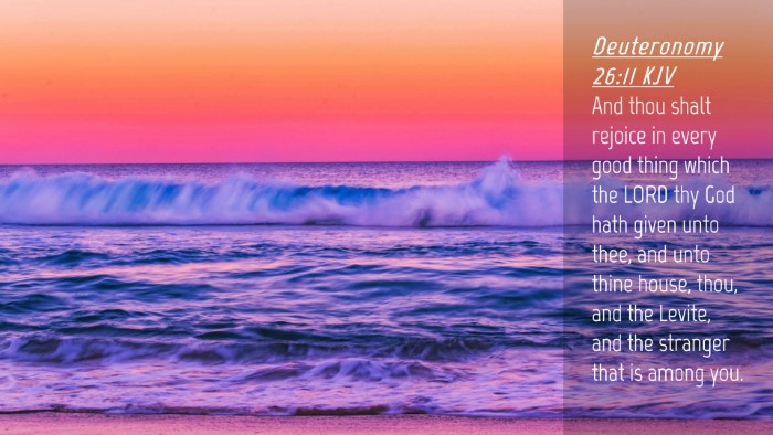 Picture 04 - Deuteronomy 26:11 KJV Desktop Wallpaper - And thou shalt rejoice in every good thing which - Desktop Bible Verse Wallpaper