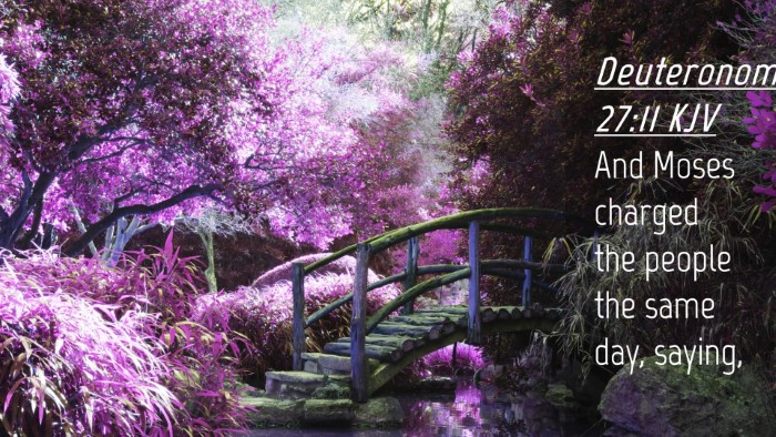 Picture 04 - Deuteronomy 27:11 KJV Desktop Wallpaper - And Moses charged the people the same day, - Desktop Bible Verse Wallpaper