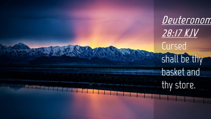 Picture 04 - Deuteronomy 28:17 KJV Desktop Wallpaper - Cursed shall be thy basket and thy - Desktop Bible Verse Wallpaper