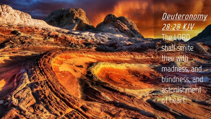 Picture 04 - Deuteronomy 28:28 KJV Desktop Wallpaper - The LORD shall smite thee with madness, and - Desktop Bible Verse Wallpaper