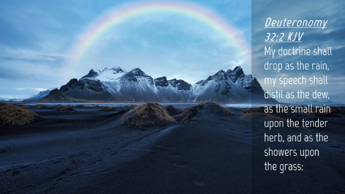 Picture 04 - Deuteronomy 32:2 KJV Desktop Wallpaper - My doctrine shall drop as the rain, my speech - Desktop Bible Verse Wallpaper
