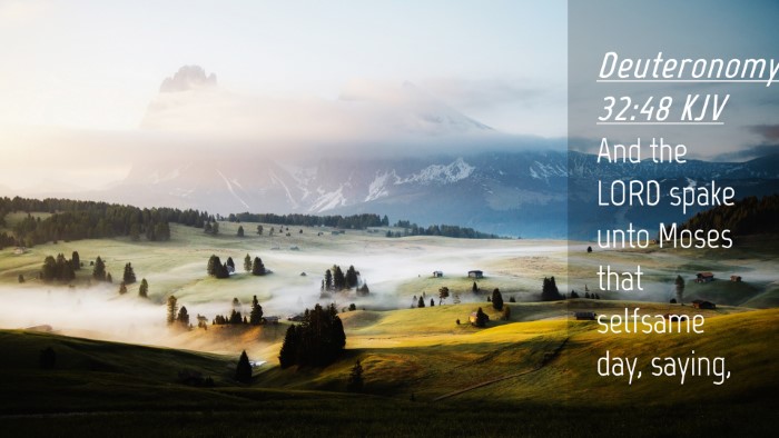 Picture 04 - Deuteronomy 32:48 KJV Desktop Wallpaper - And the LORD spake unto Moses that selfsame day, - Desktop Bible Verse Wallpaper