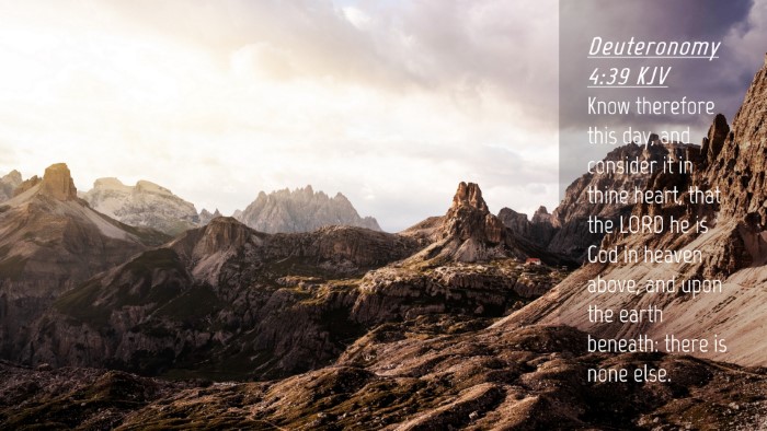 Picture 04 - Deuteronomy 4:39 KJV Desktop Wallpaper - Know therefore this day, and consider it in thine - Desktop Bible Verse Wallpaper