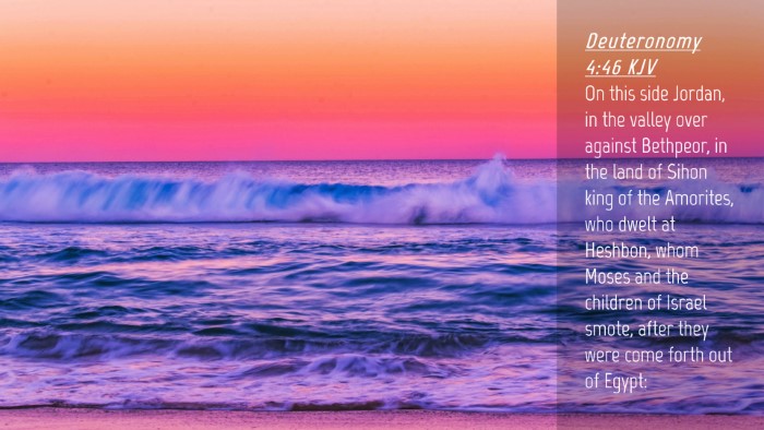 Picture 04 - Deuteronomy 4:46 KJV Desktop Wallpaper - On this side Jordan, in the valley over against - Desktop Bible Verse Wallpaper