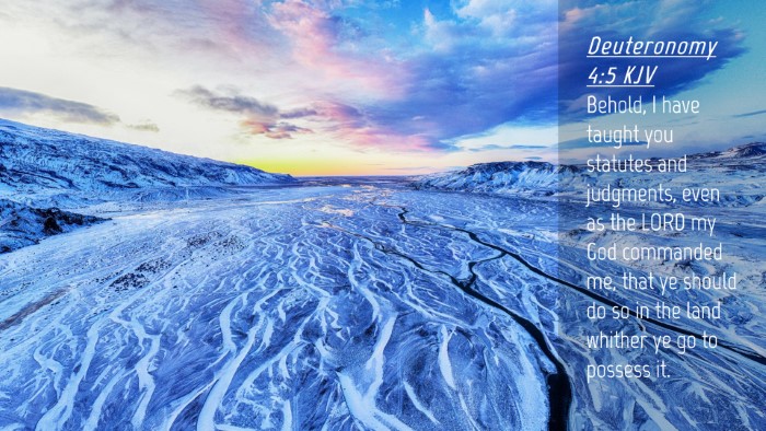 Picture 04 - Deuteronomy 4:5 KJV Desktop Wallpaper - Behold, I have taught you statutes and judgments, - Desktop Bible Verse Wallpaper