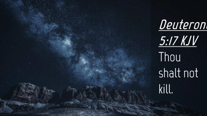 Picture 04 - Deuteronomy 5:17 KJV Desktop Wallpaper - Thou shalt not - Desktop Bible Verse Wallpaper