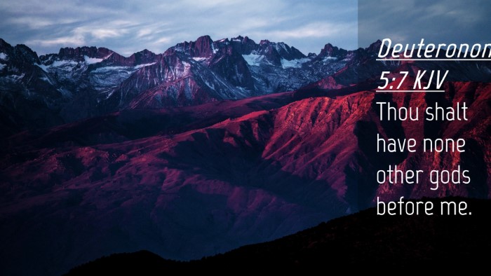 Picture 04 - Deuteronomy 5:7 KJV Desktop Wallpaper - Thou shalt have none other gods before - Desktop Bible Verse Wallpaper