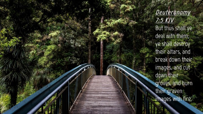 Picture 04 - Deuteronomy 7:5 KJV Desktop Wallpaper - But thus shall ye deal with them; ye shall - Desktop Bible Verse Wallpaper