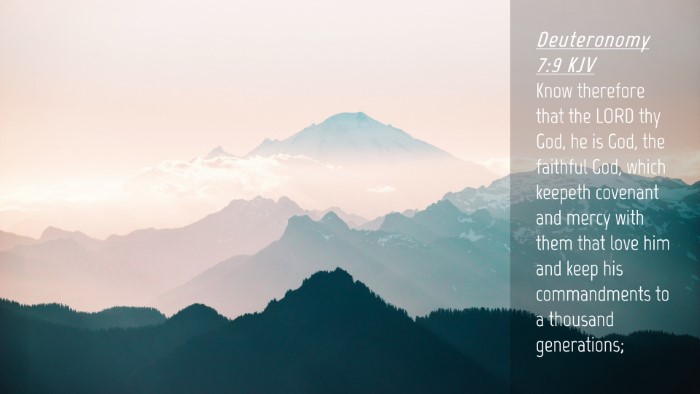 Picture 04 - Deuteronomy 7:9 KJV Desktop Wallpaper - Know therefore that the LORD thy God, he is God, - Desktop Bible Verse Wallpaper