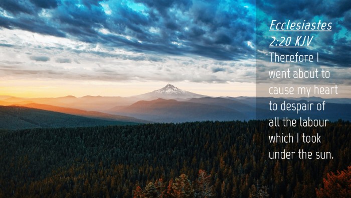 Picture 04 - Ecclesiastes 2:20 KJV Desktop Wallpaper - Therefore I went about to cause my heart to - Desktop Bible Verse Wallpaper