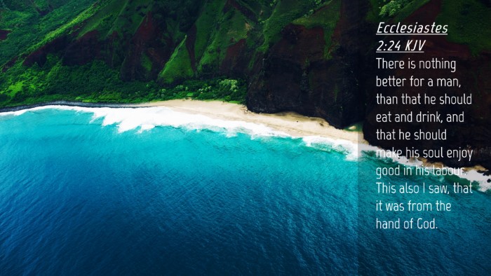 Picture 04 - Ecclesiastes 2:24 KJV Desktop Wallpaper - There is nothing better for a man, than that he - Desktop Bible Verse Wallpaper