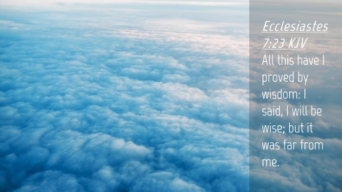 Picture 04 - Ecclesiastes 7:23 KJV Desktop Wallpaper - All this have I proved by wisdom: I said, I will - Desktop Bible Verse Wallpaper
